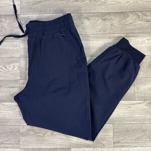 Chico's Zenergy Jogger Pants Pull On Stretch High Rise Navy Blue sz 1 (sz 8)